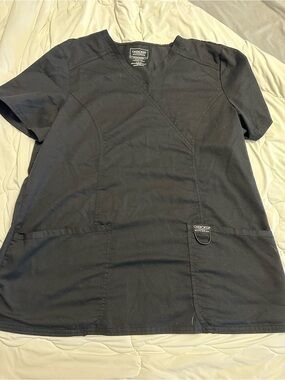 Cherokee Workwear Black V-Neck Scrub Top